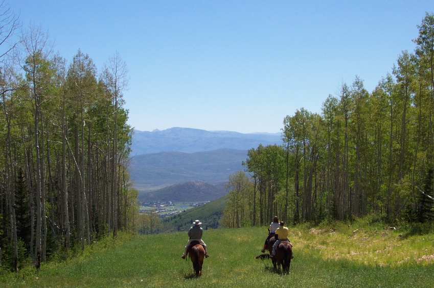 horseback riding at Creekside Lodge