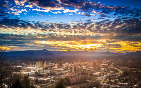 Sunset over Asheville