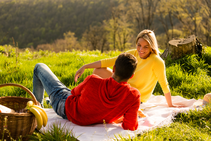 Romantic Picnic in the mountains